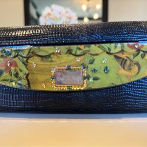 Elegant Black and Green Clutch